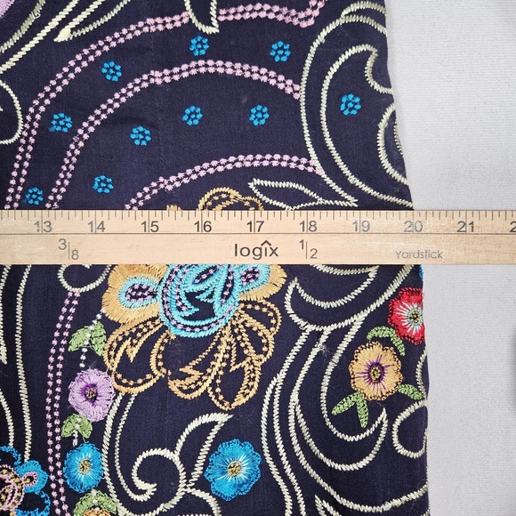 Maeve Anthropologie Shift Dress 8 Kira Floral Embroidered Sleeveless Tunic Lined - Picture 6 of 15